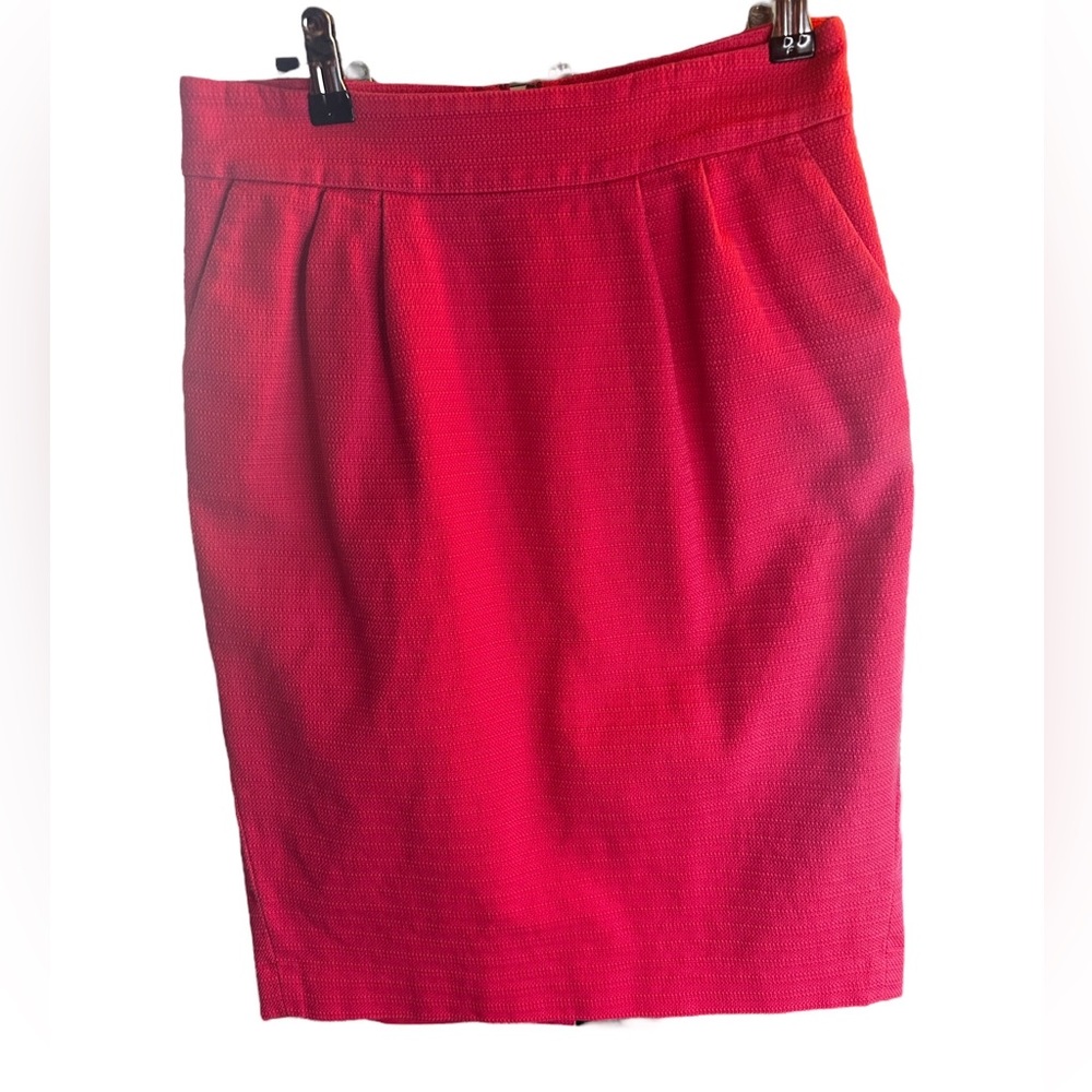 Banana Republic Pleated Pink Pencil Skirt